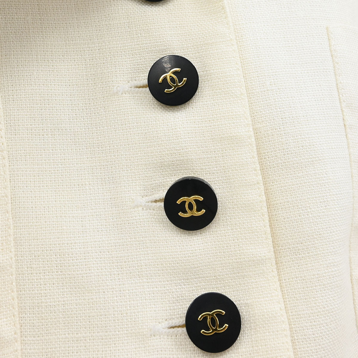 Chanel Single Breasted Jacket White
