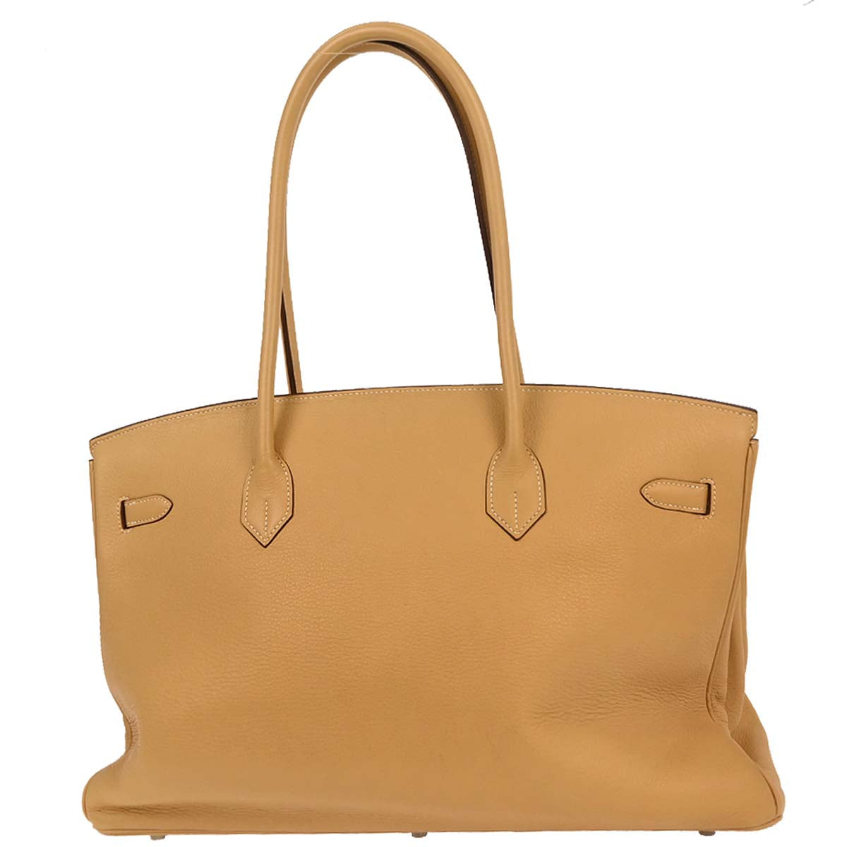 Hermes Natural Sable Taurillon Clemence Birkin 45 Handbag