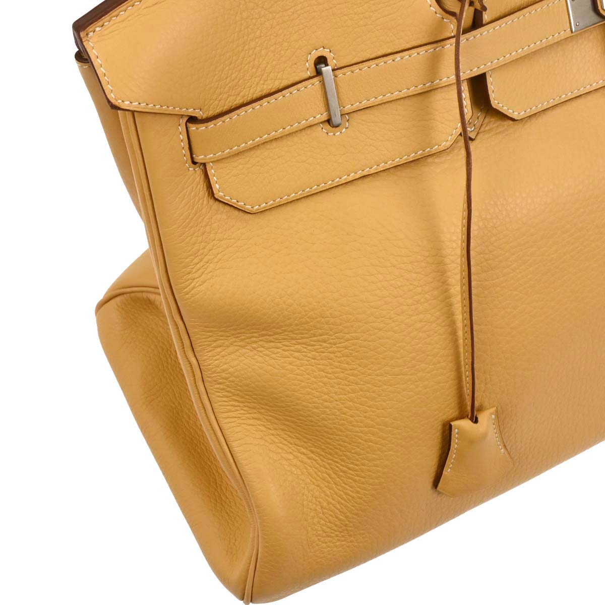 Hermes Natural Sable Taurillon Clemence Birkin 45 Handbag