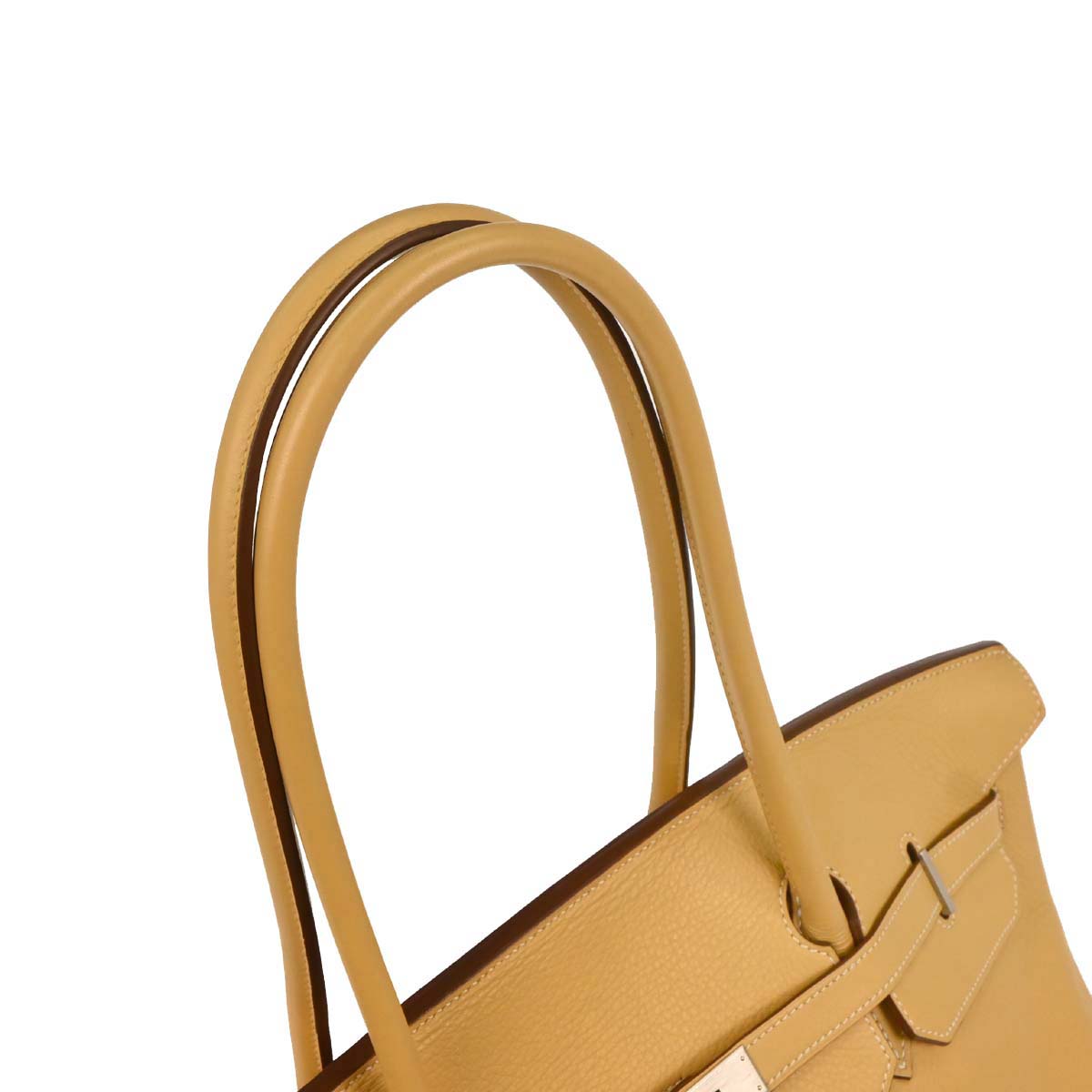 Hermes Natural Sable Taurillon Clemence Birkin 45 Handbag