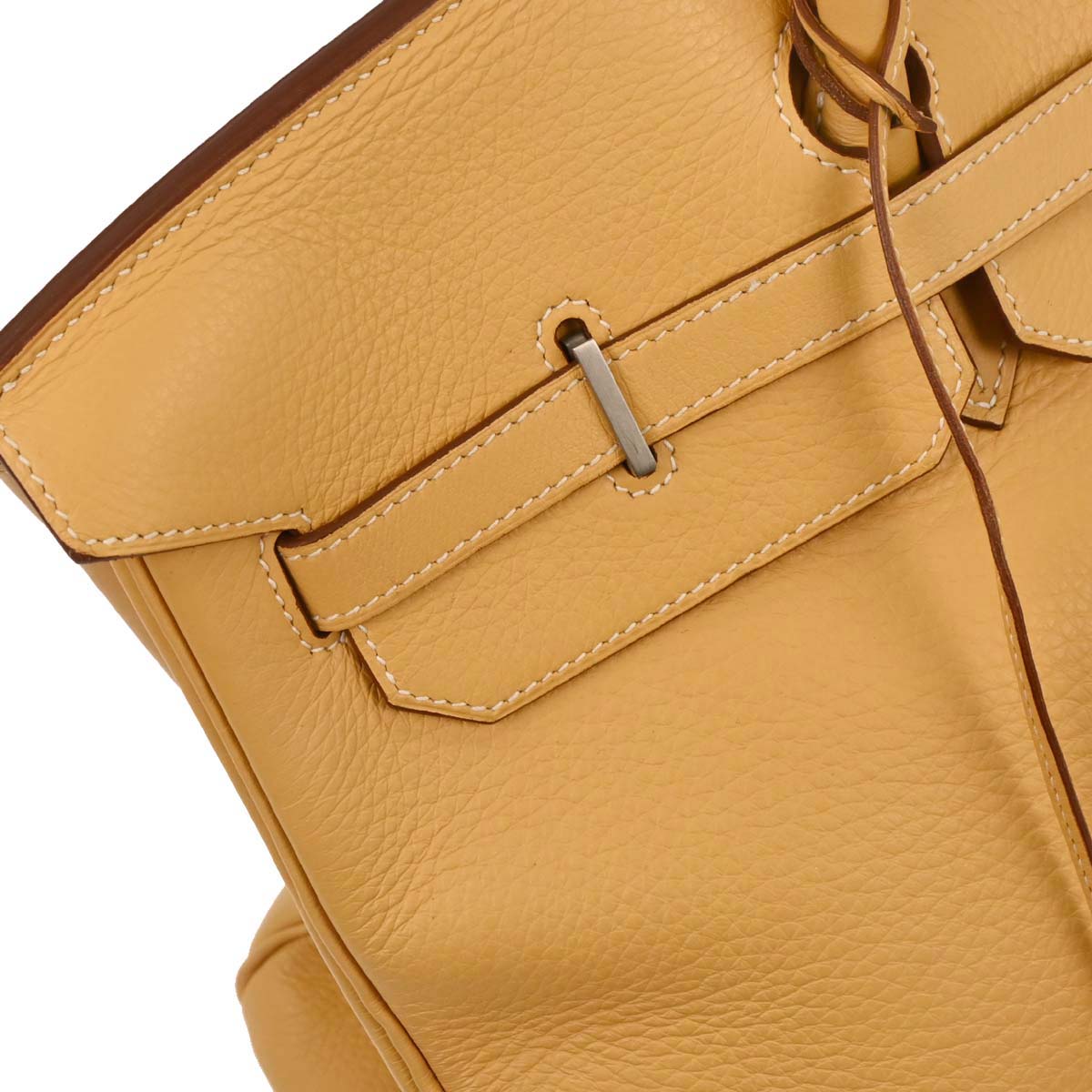 Hermes Natural Sable Taurillon Clemence Birkin 45 Handbag