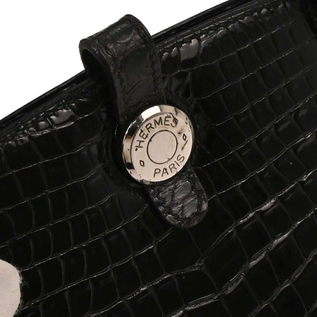 Hermes * Black ぽろさす Dalvy 30 MM Handbag