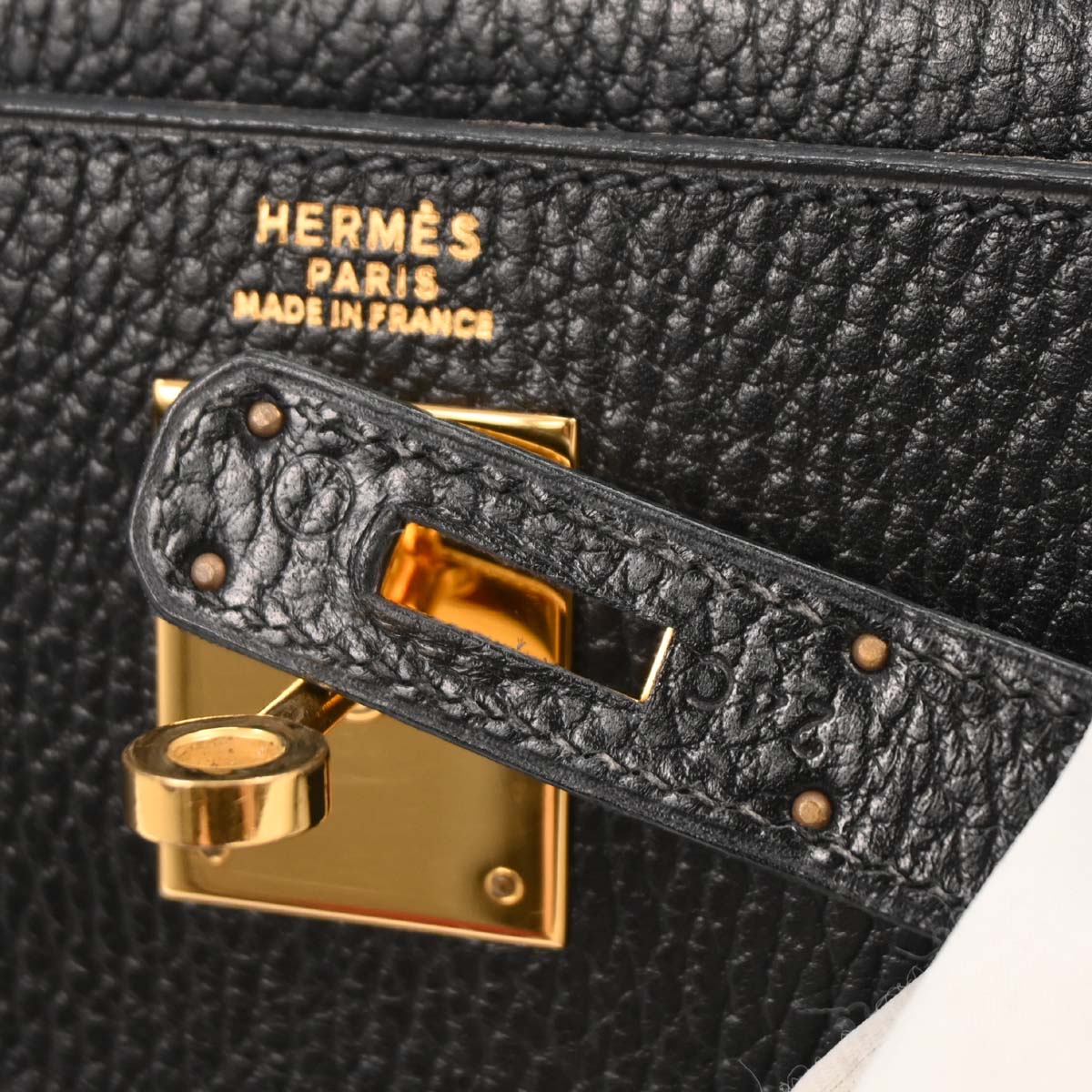 Hermes Black Ardennes Kelly 32 Retourne 2way Shoulder Handbag