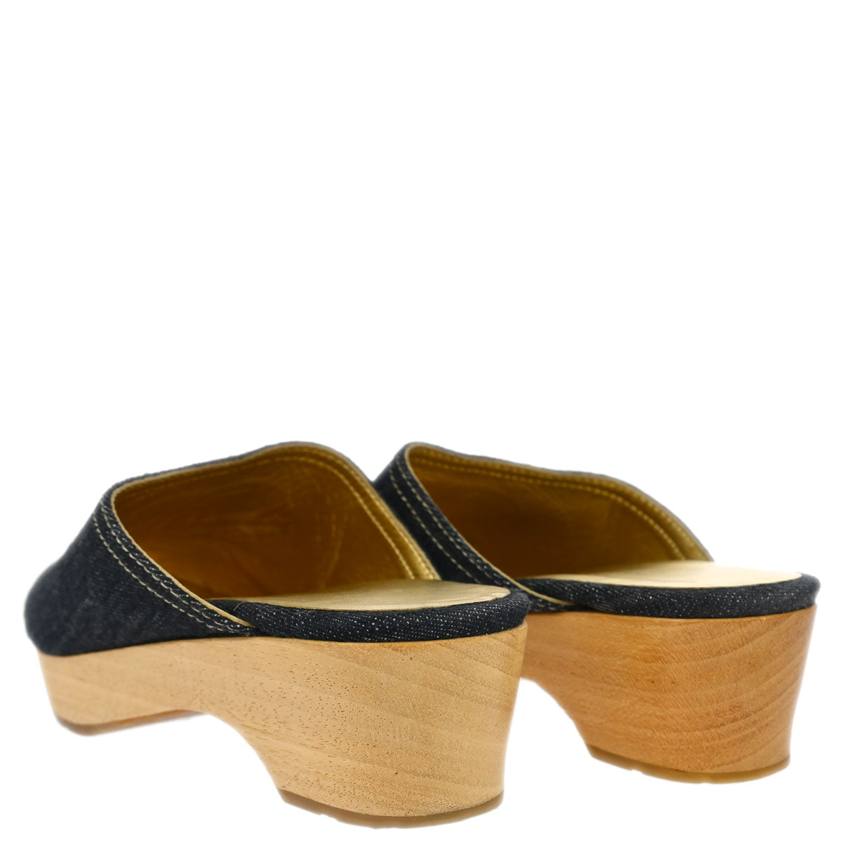 Chanel * Blue Denim Shoes Sabot #35