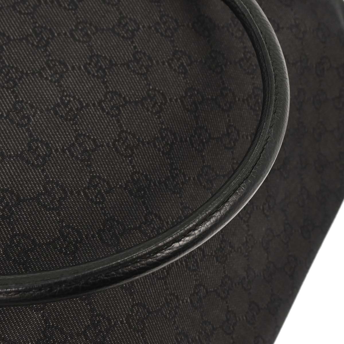 Gucci Black Canvas GG 2way Shoulder Duffel Handbag