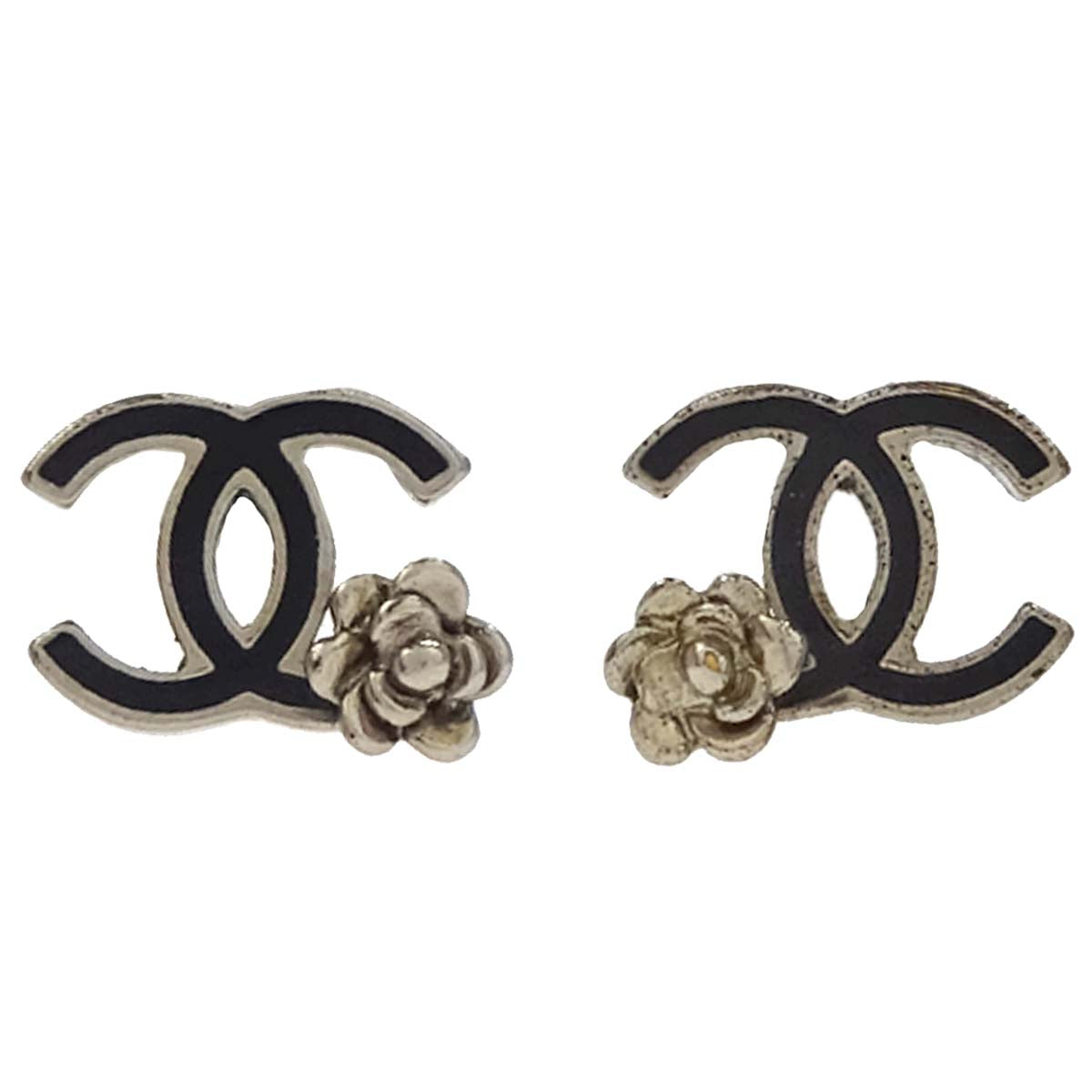 Chanel Pierced Earrings Silver 07P