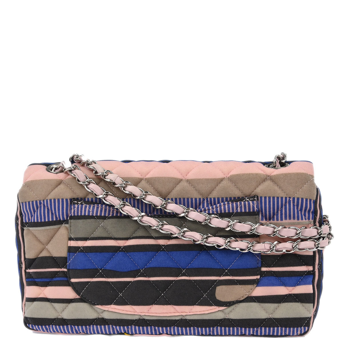 Chanel 2008-2009 Pink Cotton Heart Flap Shoulder Bag