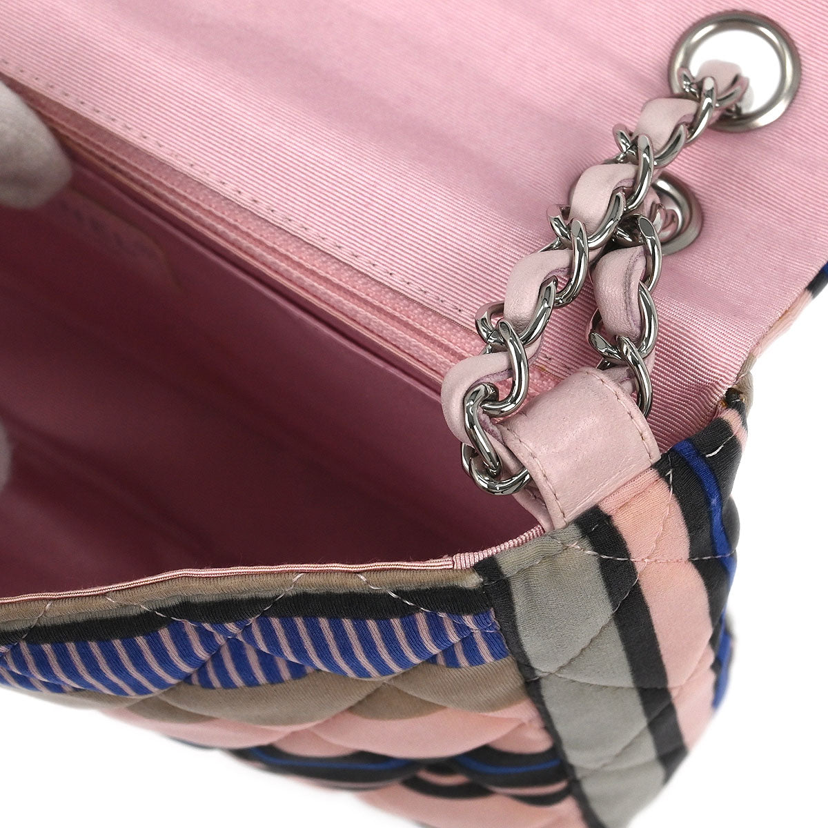 Chanel 2008-2009 Pink Cotton Heart Flap Shoulder Bag