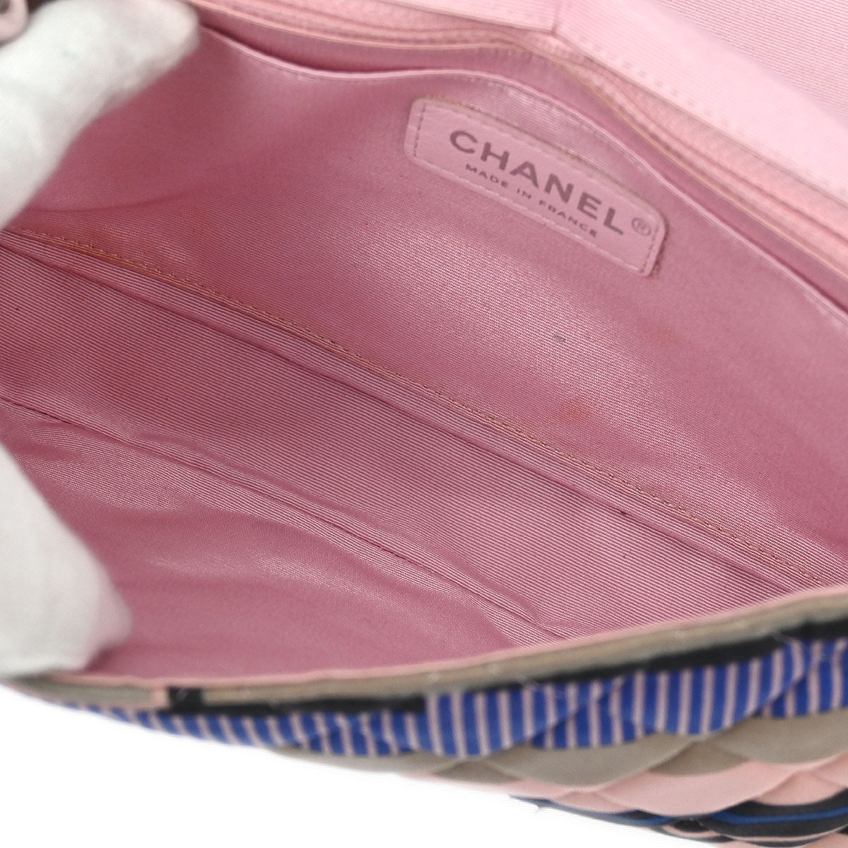 Chanel 2008-2009 Pink Cotton Heart Flap Shoulder Bag