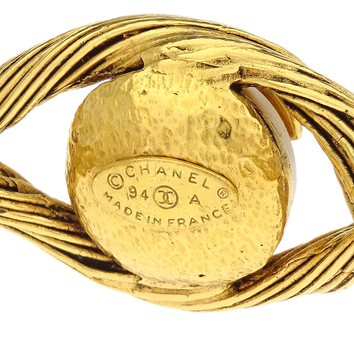 Chanel Bracelet Bangle Gold Costume Pearl 94A