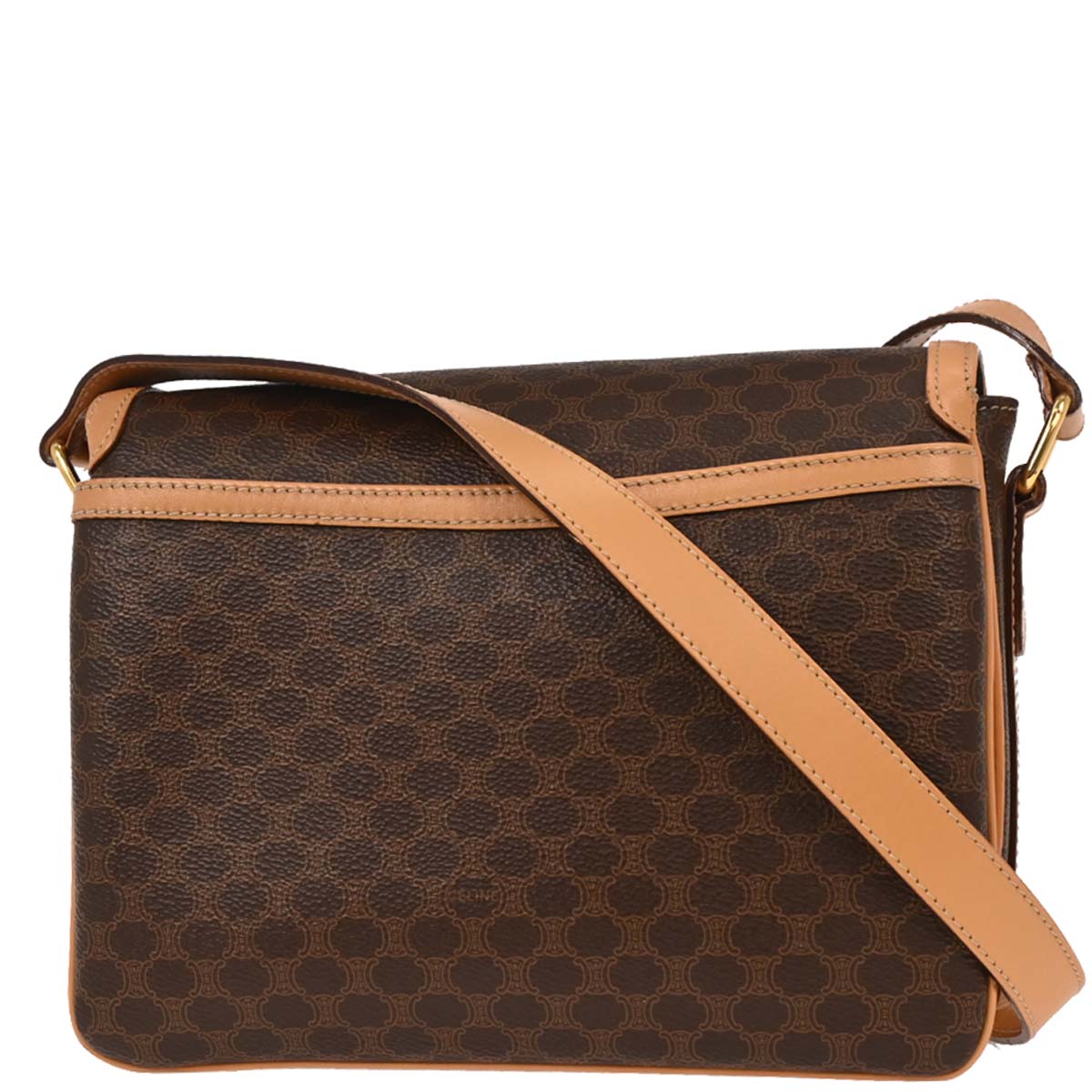 Celine Brown Macadam Shoulder Bag