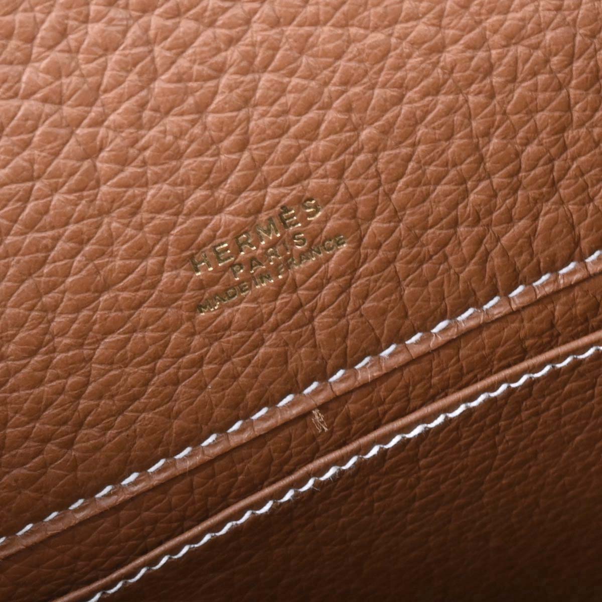 Hermes Gold Taurillon Clemence Sherpa Backpack