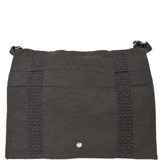 Hermes Gray Canvas Herline Besace MM Messenger Bag