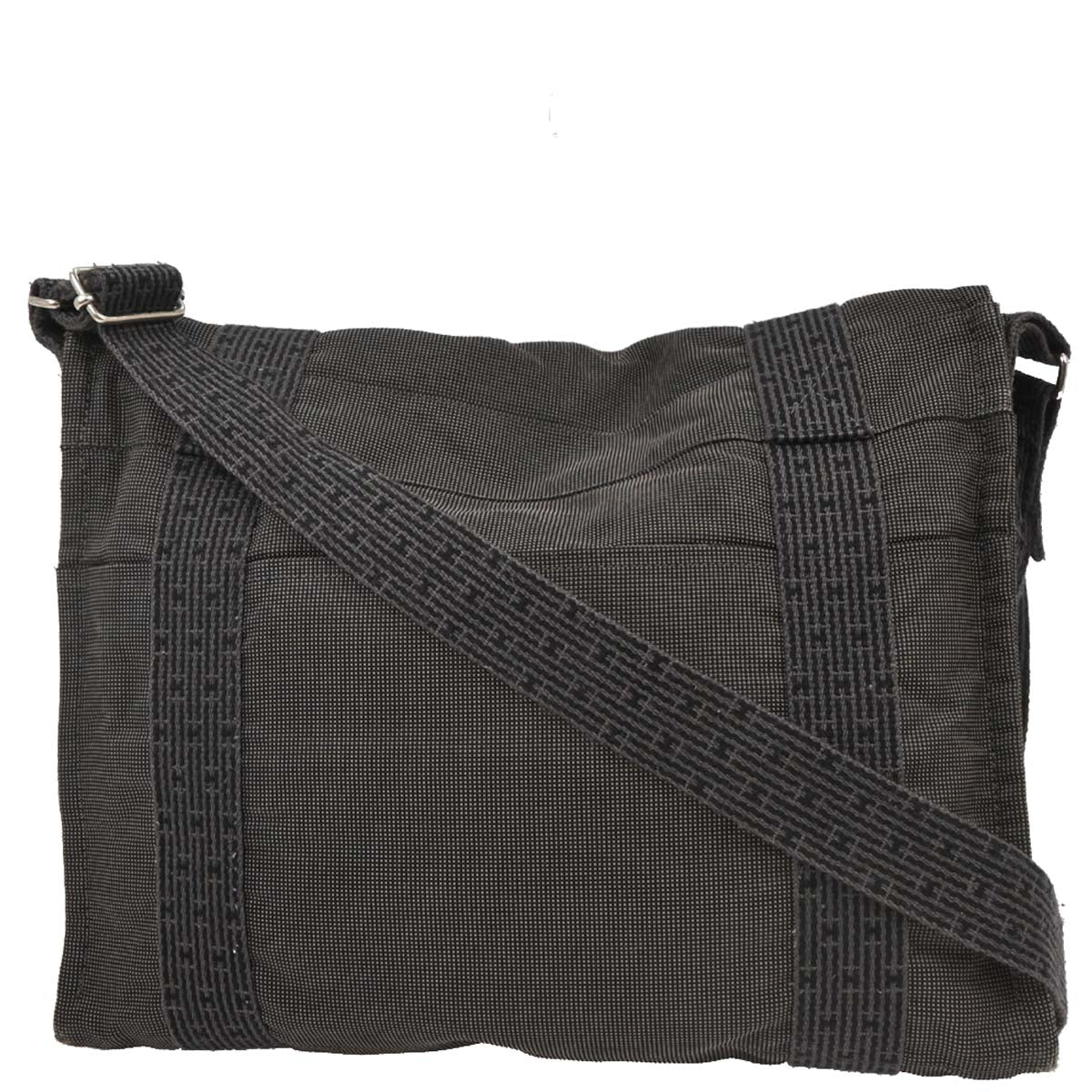 Hermes Gray Canvas Herline Besace MM Messenger Bag