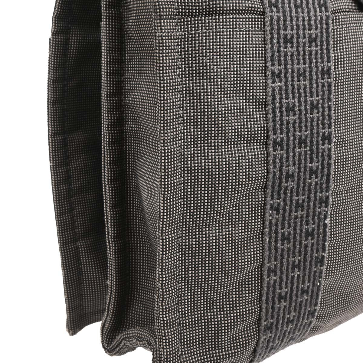 Hermes Gray Canvas Herline Besace MM Messenger Bag