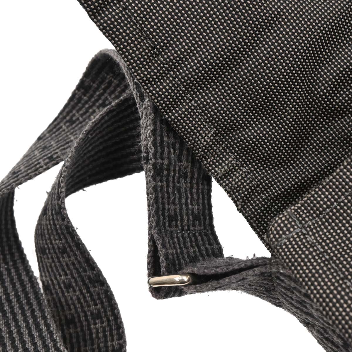 Hermes Gray Canvas Herline Besace MM Messenger Bag