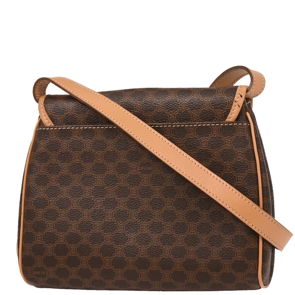 Celine Brown Macadam Shoulder Bag