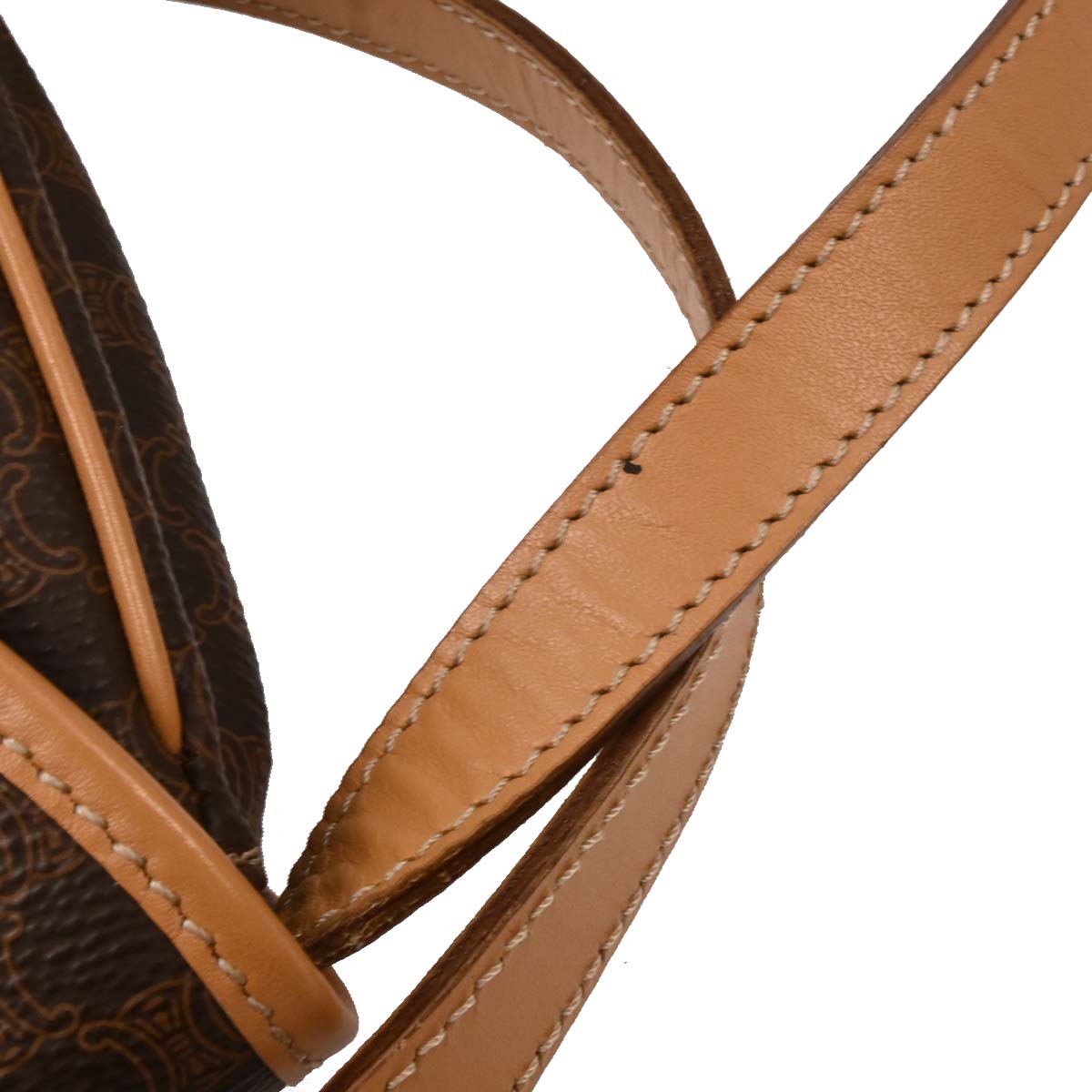 Celine Brown Macadam Shoulder Bag