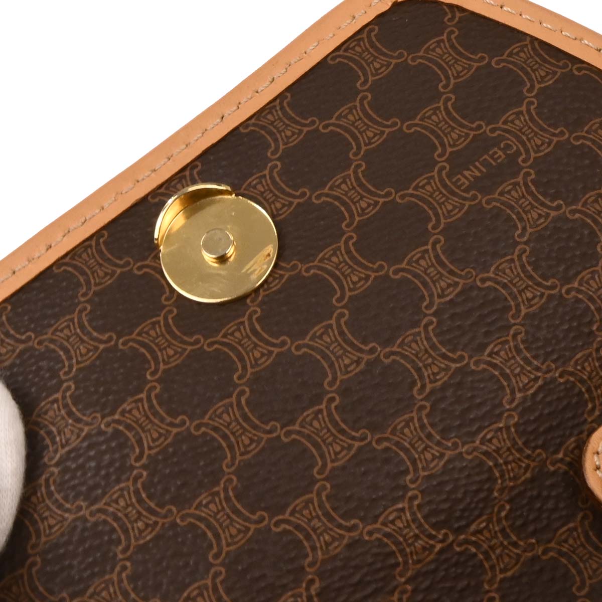 Celine Brown Macadam Shoulder Bag