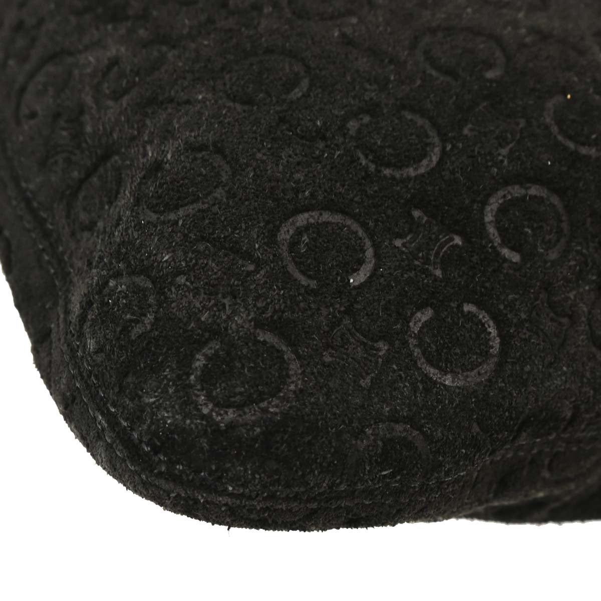 Celine Black Suede Macadam C Handbag