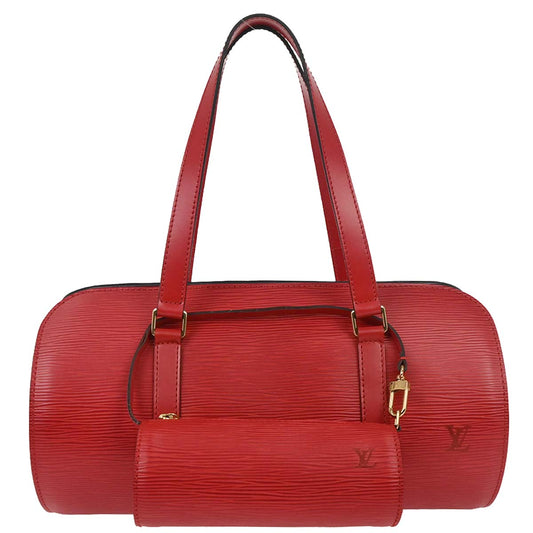 Louis Vuitton Red Epi Soufflot Handbag M52227