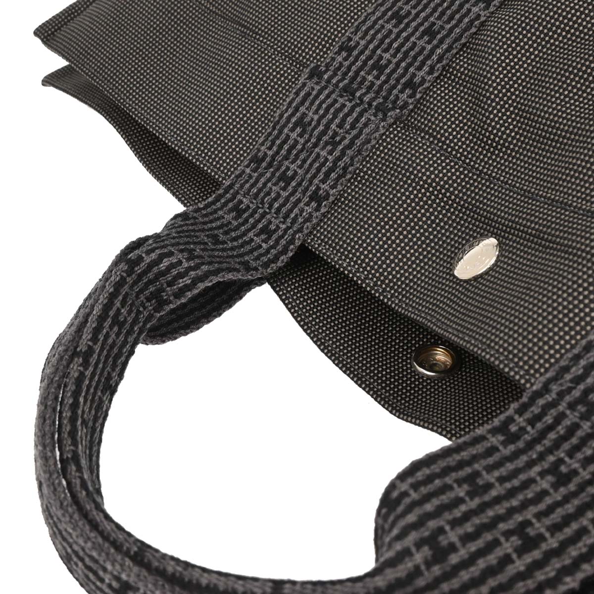 Hermes Gray Canvas Herline Tote MM Handbag