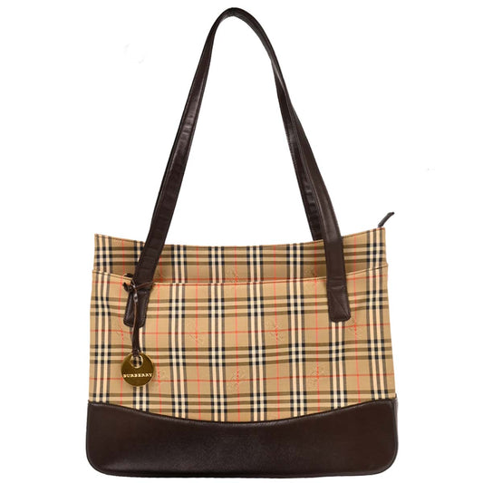 Burberry Beige House Check Handbag