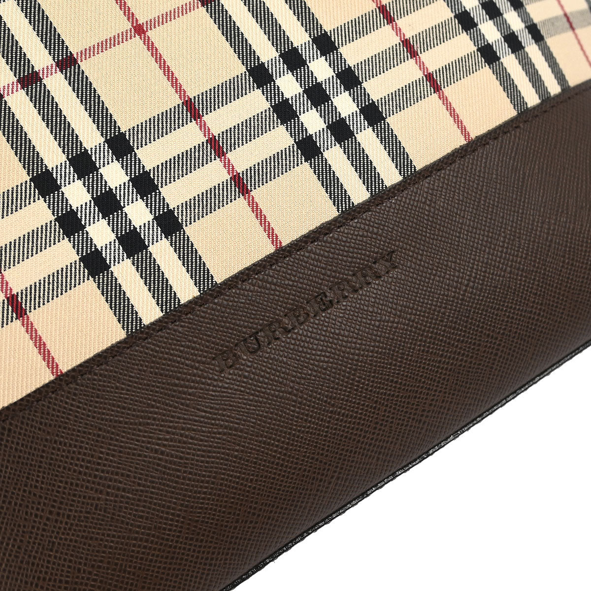 Burberry Beige Burberry Check Tote Handbag