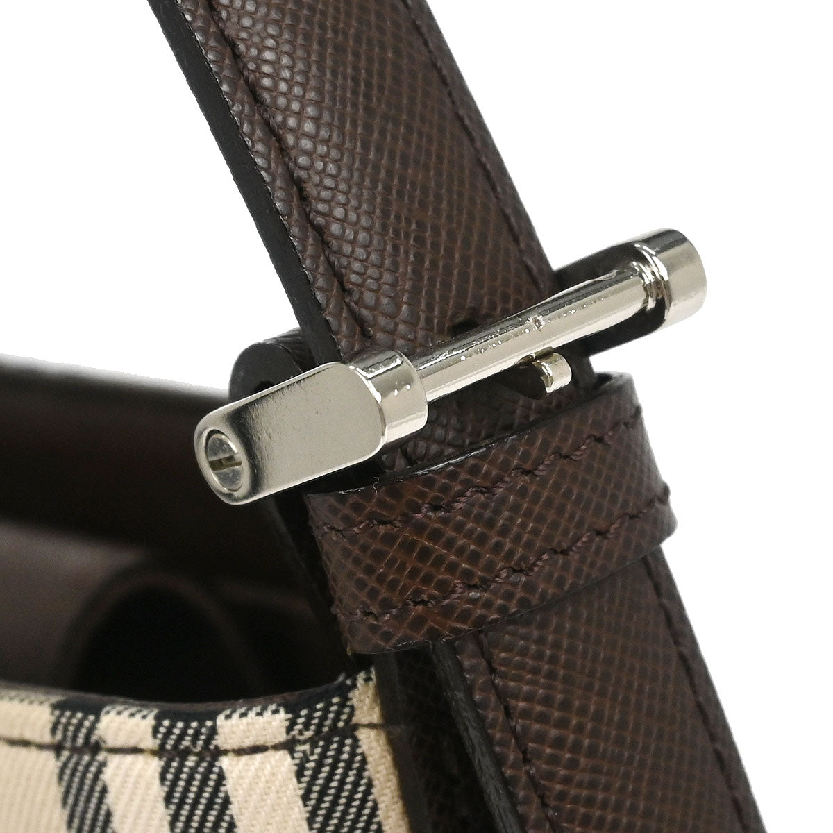 Burberry Beige Burberry Check Tote Handbag