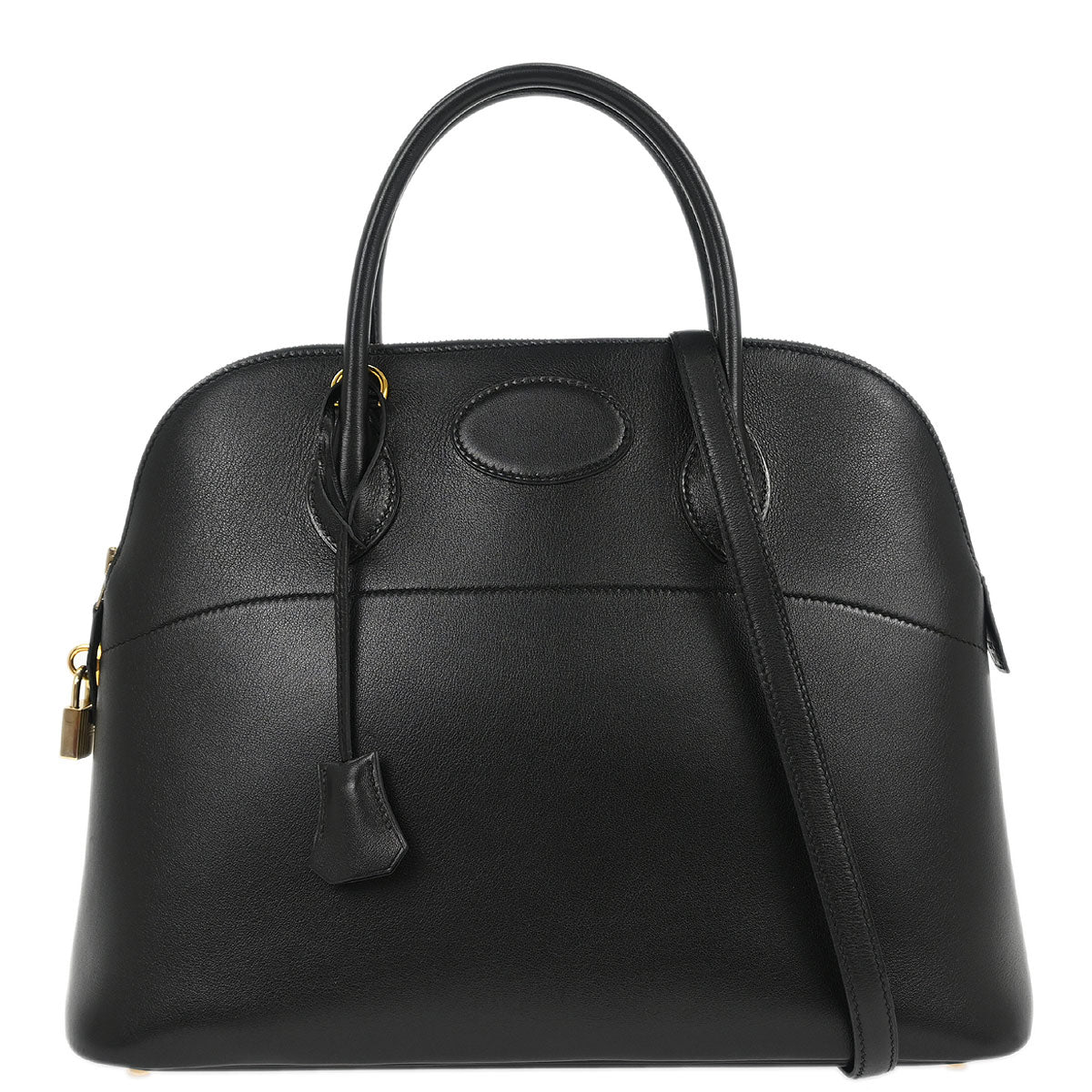 Hermes Black Sikkim Bolide 35 Handbag 2way Shoulder