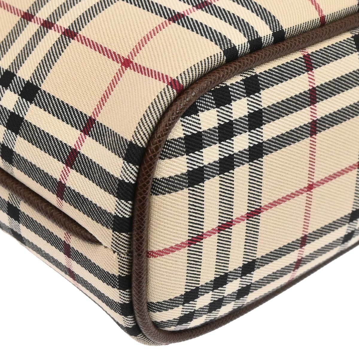 Burberry Beige Brown Burberry Check Tote Handbag