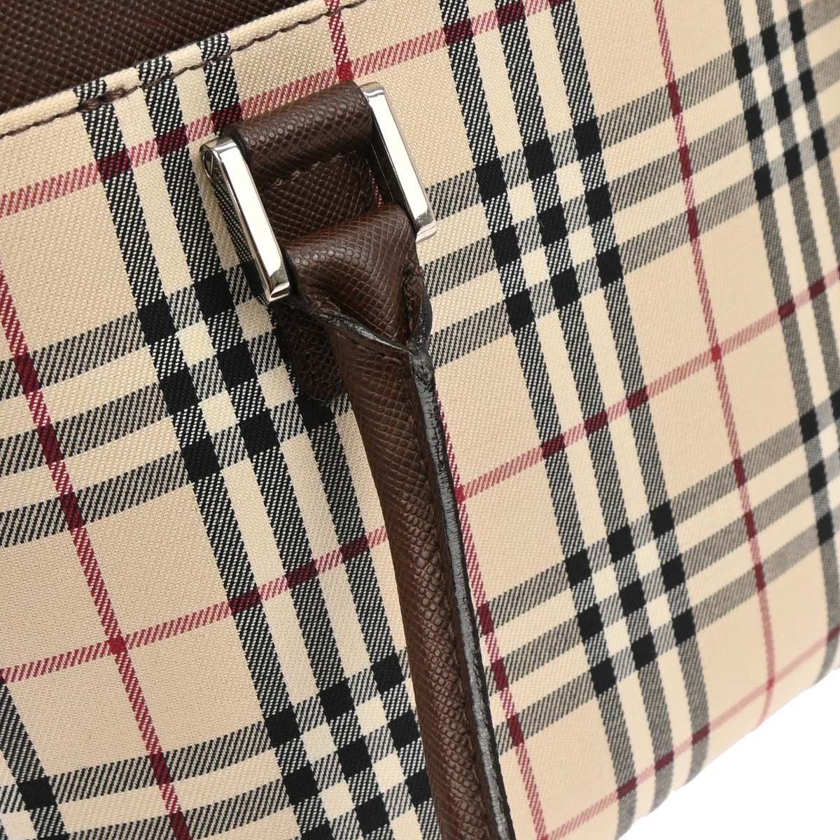 Burberry Beige Brown Burberry Check Tote Handbag