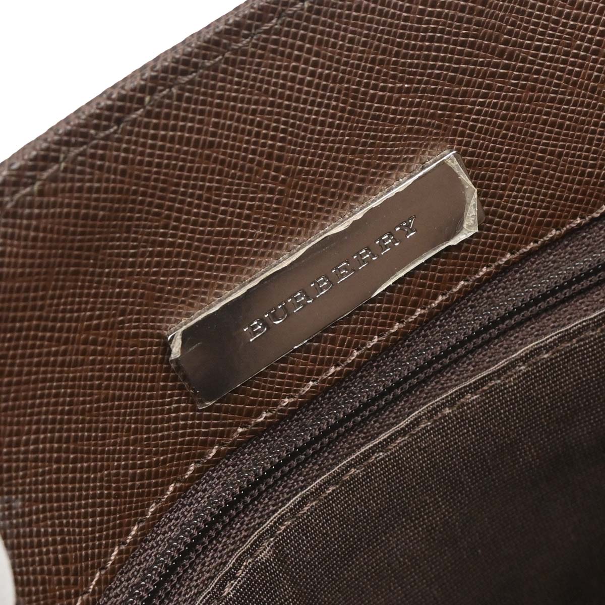 Burberry Beige Brown Burberry Check Tote Handbag