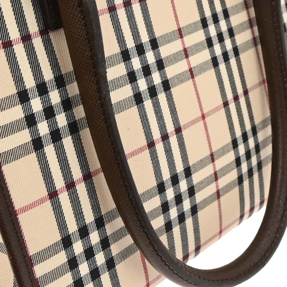 Burberry Beige Brown Burberry Check Tote Handbag