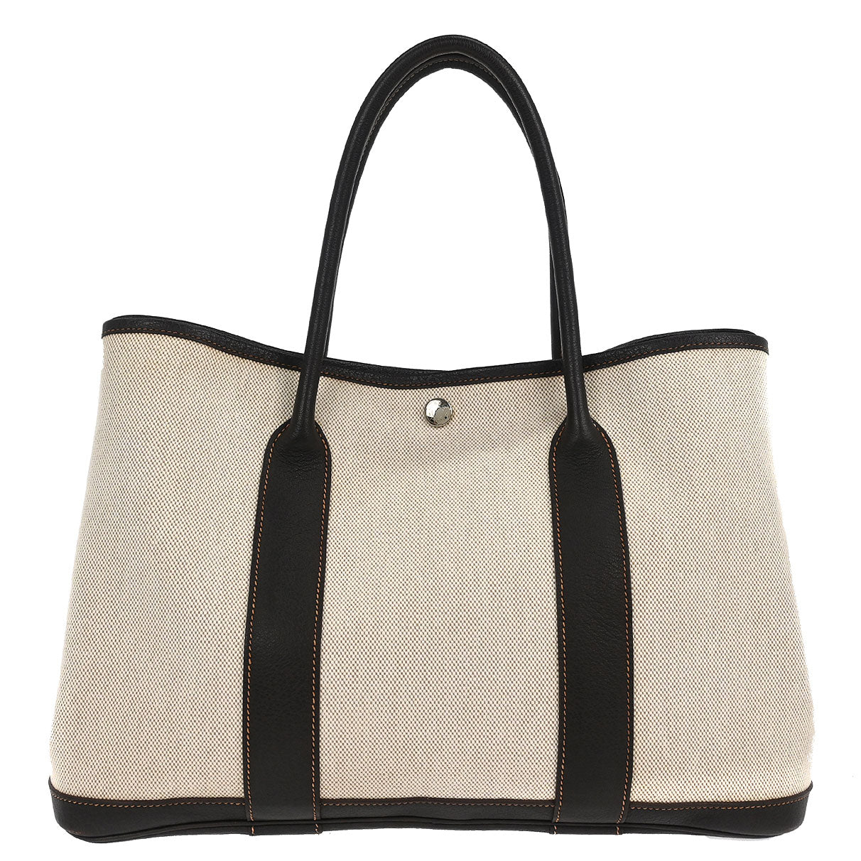 Hermes Beige Toile H Buffalo Garden Party 36 PM Tote Bag