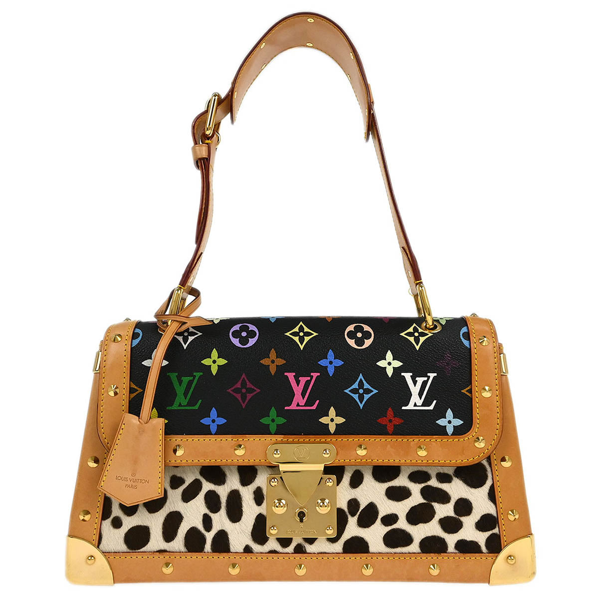 Louis Vuitton * Multicolor Pony hair Sac Dalmatian M92825