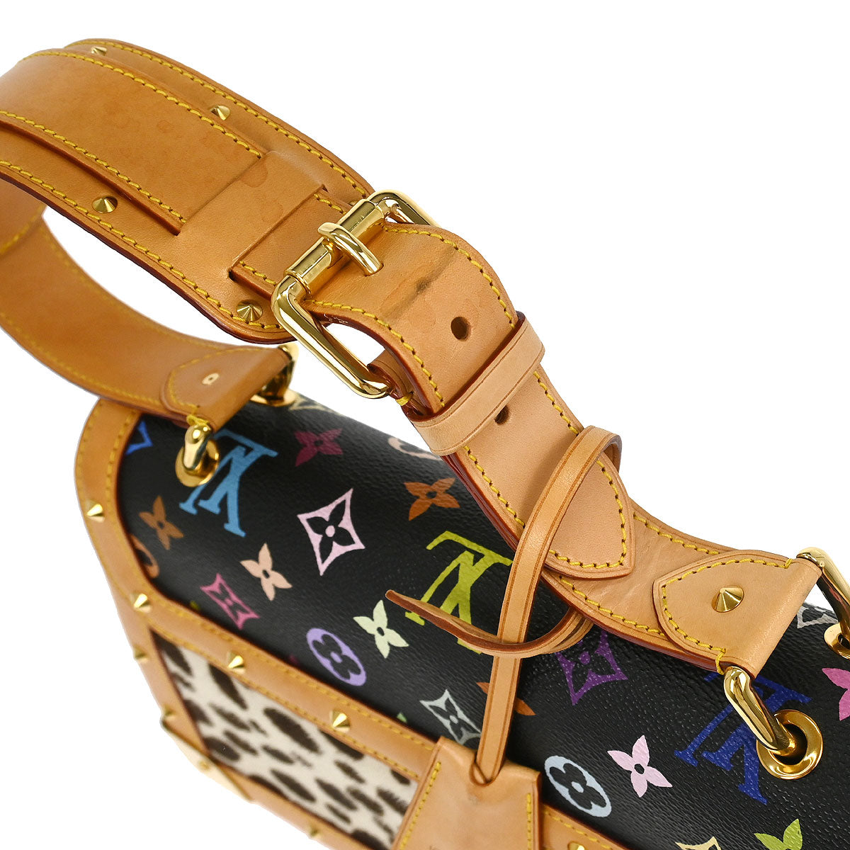 Louis Vuitton * Multicolor Pony hair Sac Dalmatian M92825
