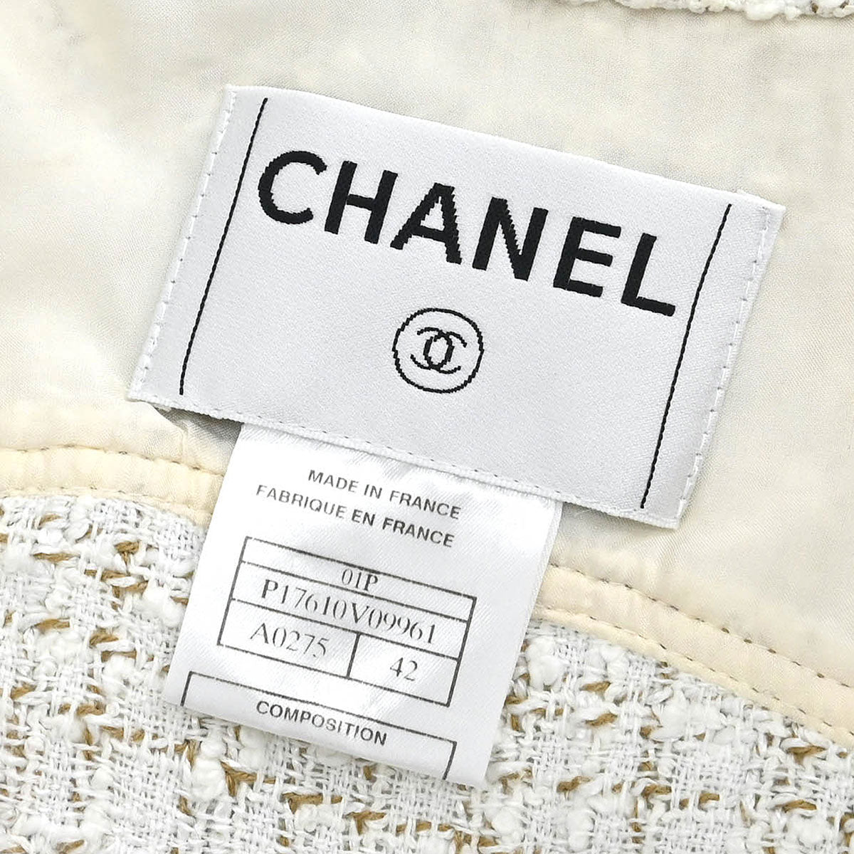 Chanel 2001 Single Breasted Jacket White #42