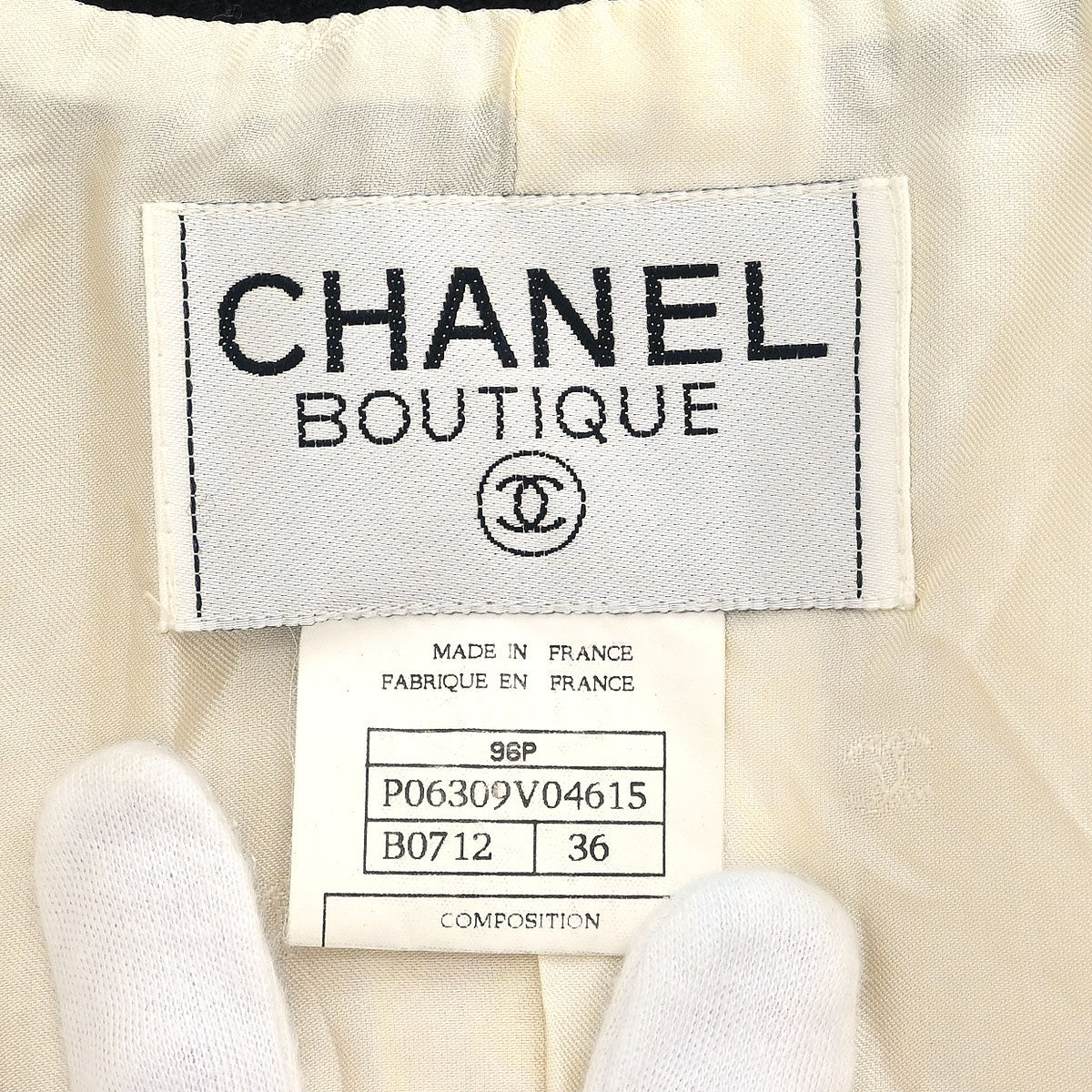 Chanel 1996 Single Breasted Jacket Off-white #36