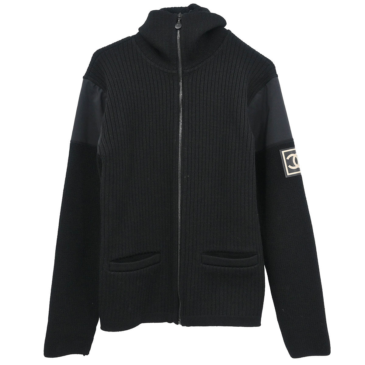 Chanel 2002 Sport Line Zip Up Jacket Black #38