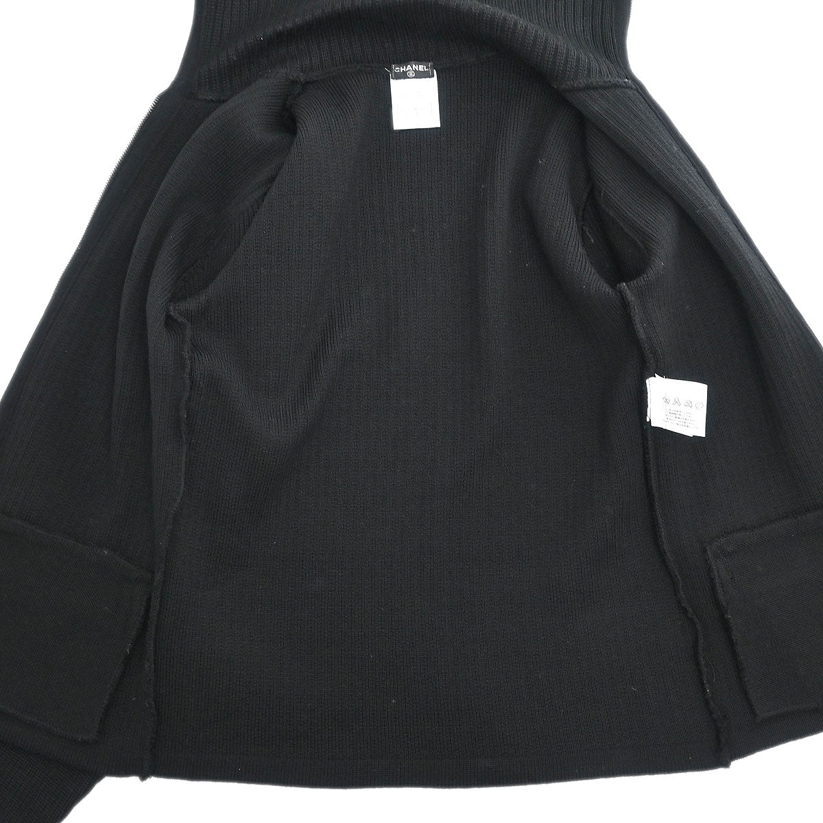 Chanel 2002 Sport Line Zip Up Jacket Black #38