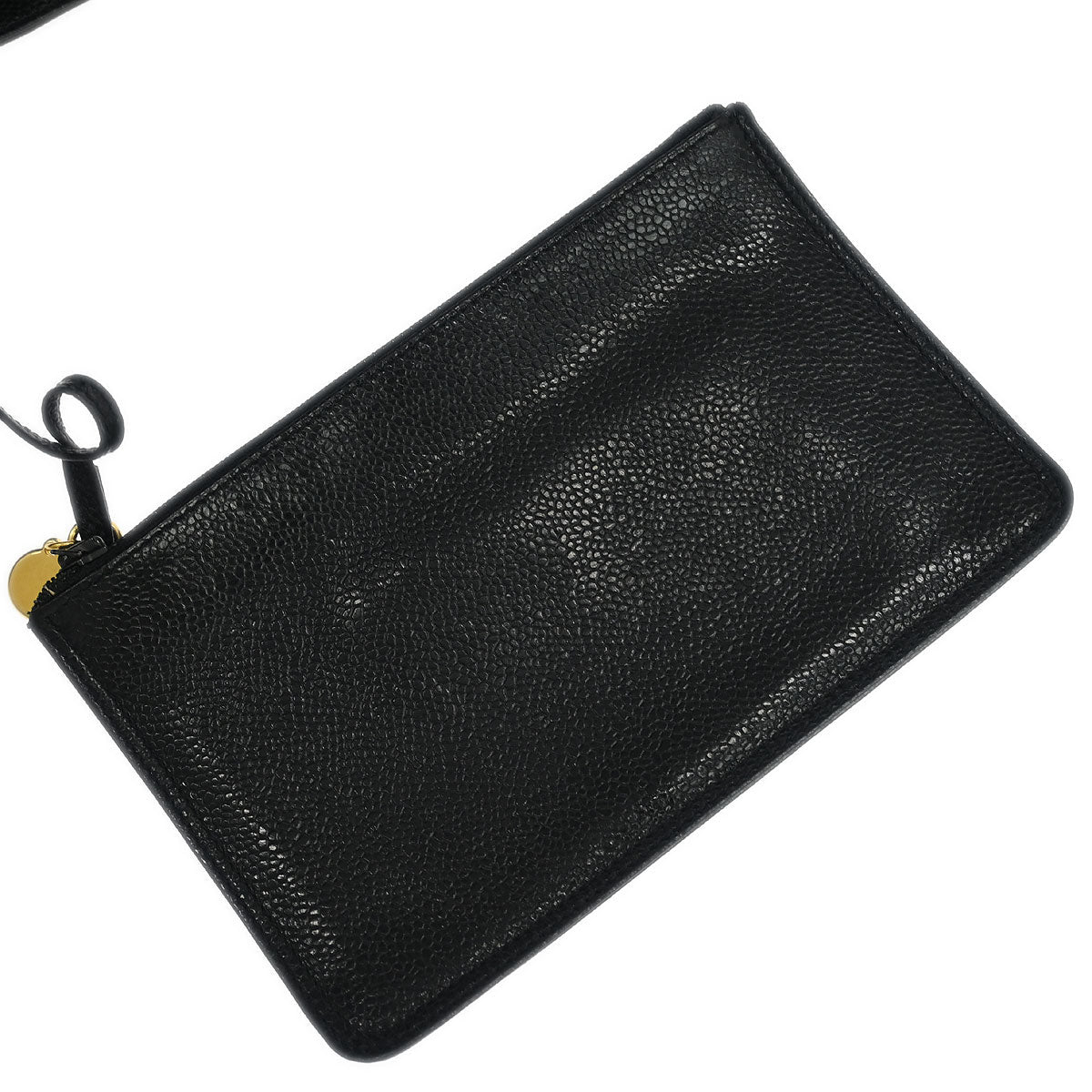 Chanel 1996-1997 Black Caviar Triple CC Drawstring Shoulder Bag