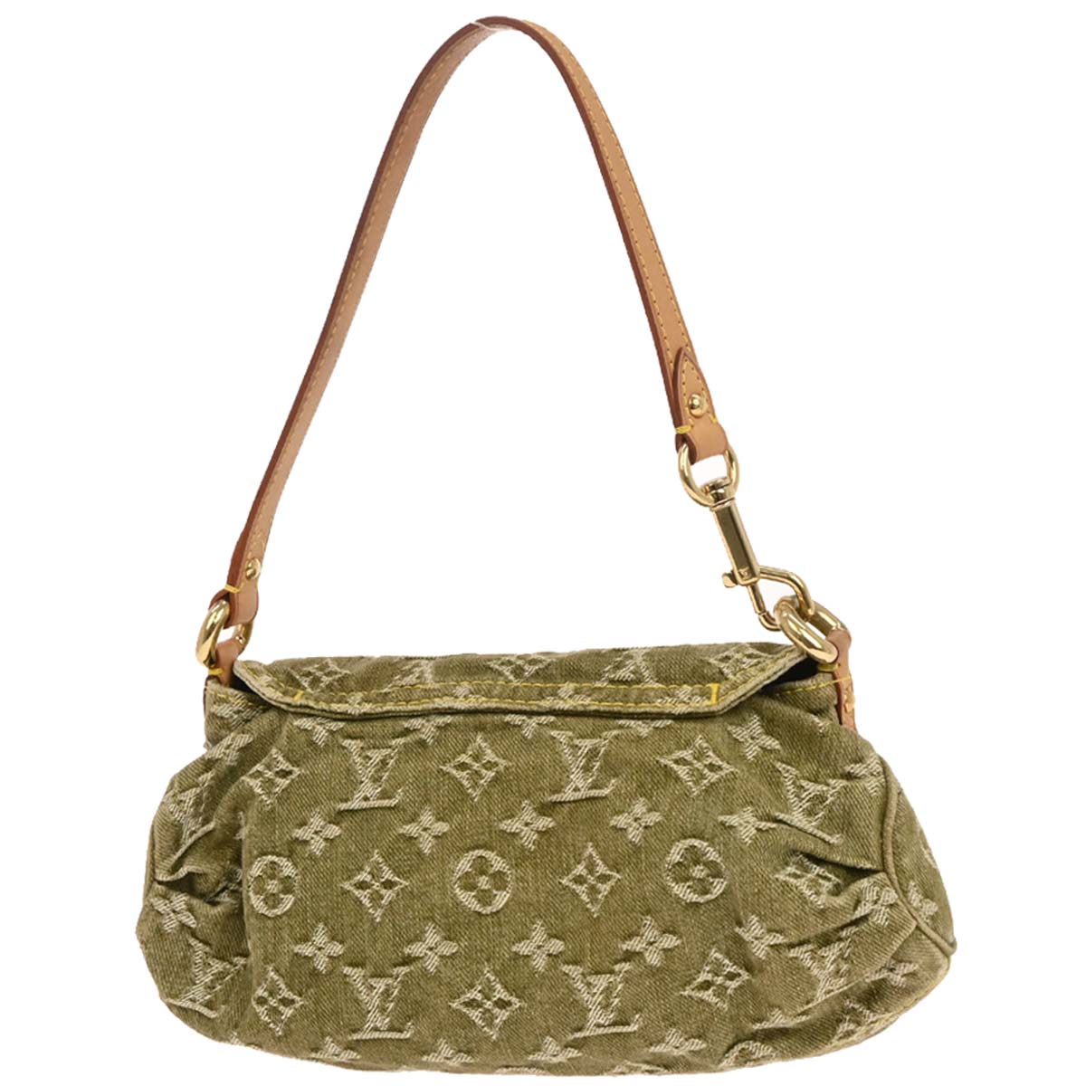 Louis Vuitton Khaki Monogram Denim Mini Pleaty Handbag M95217