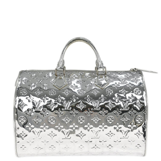 Louis Vuitton Silver Monogram Miroir Speedy 35 Handbag M95271