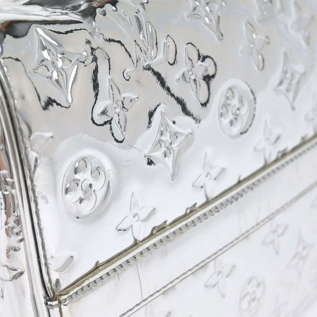 Louis Vuitton Silver Monogram Miroir Speedy 35 Handbag M95271