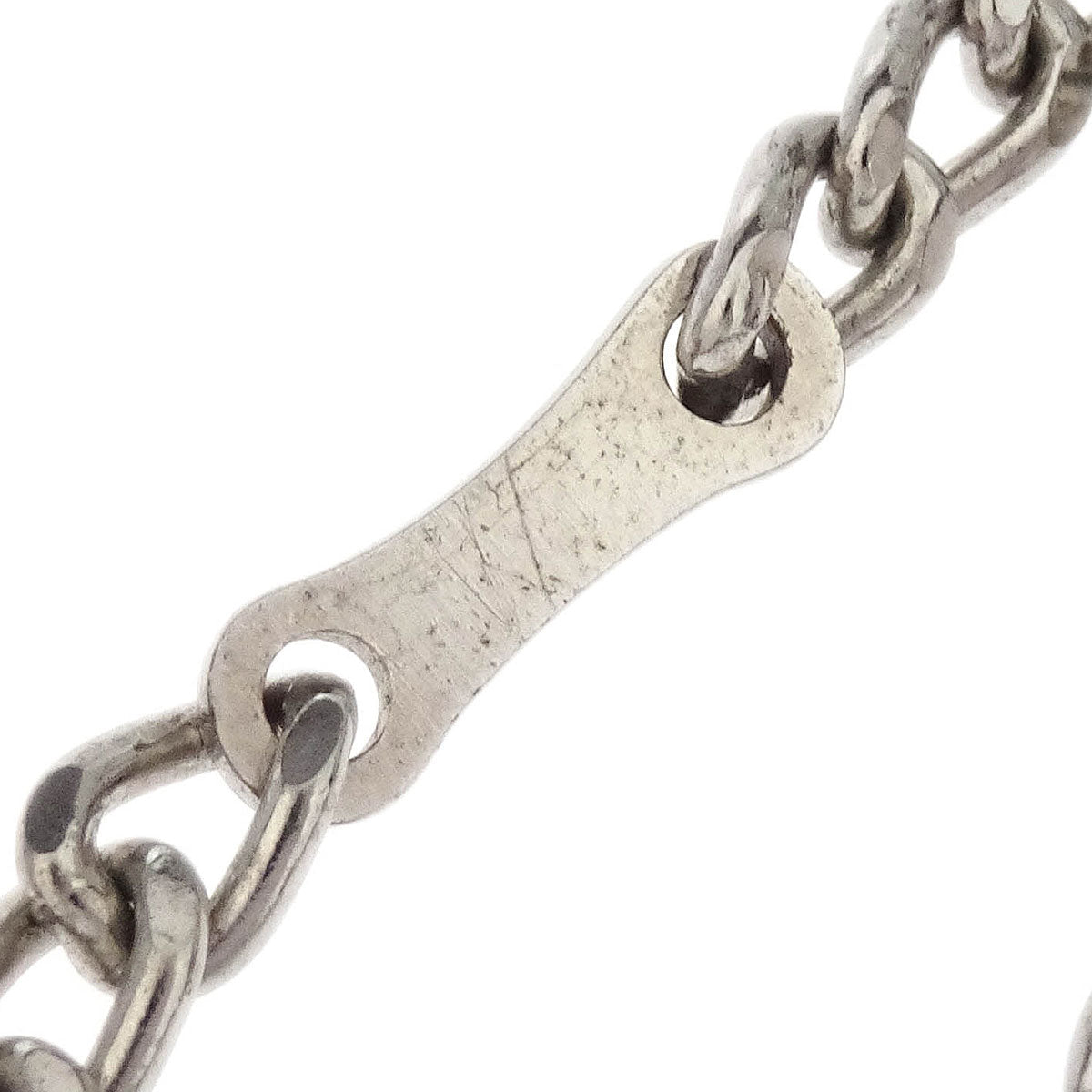 Chanel Silver Dog Tag Key Holder 04V Small Good