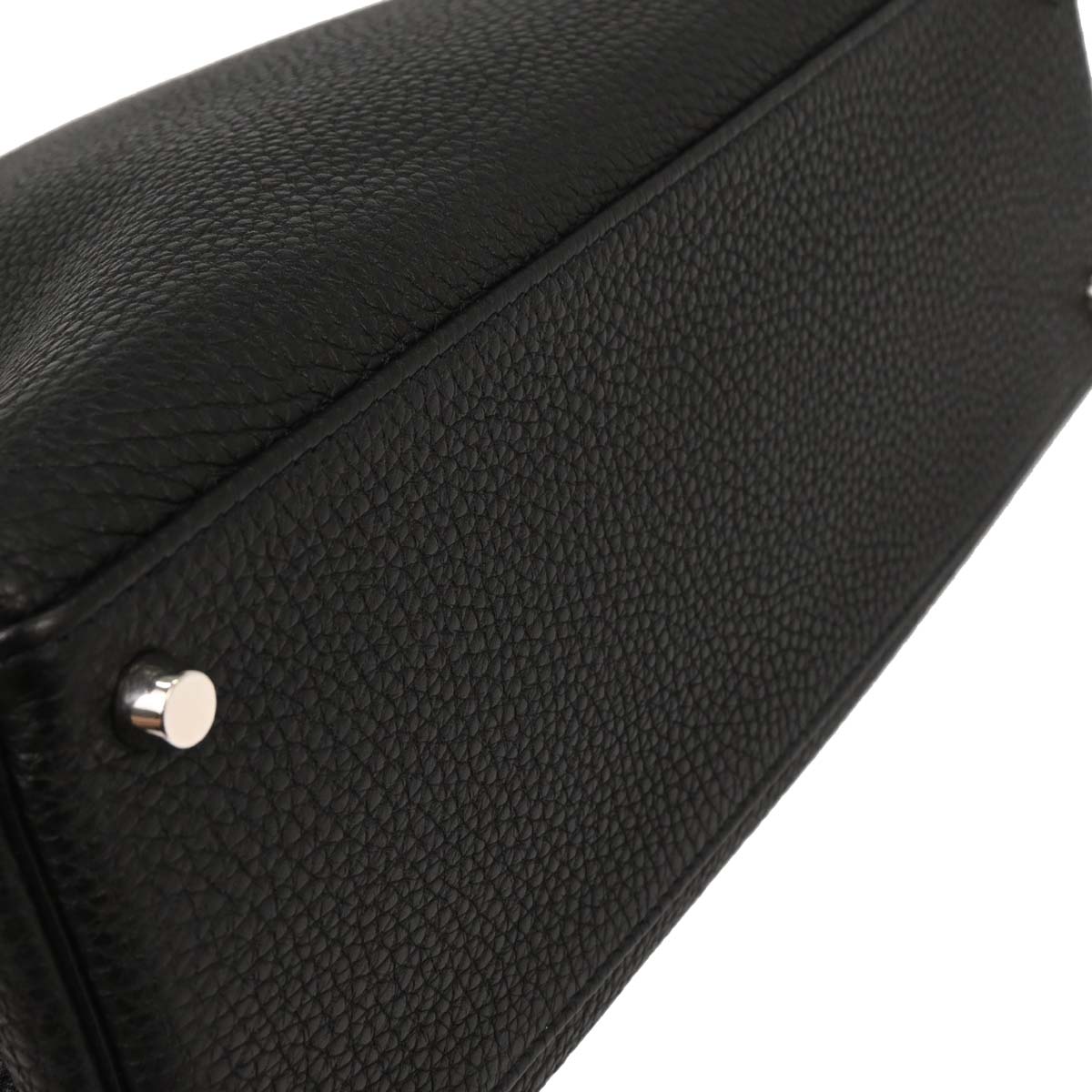 Hermes Black Togo Kelly 32 Retourne Handbag