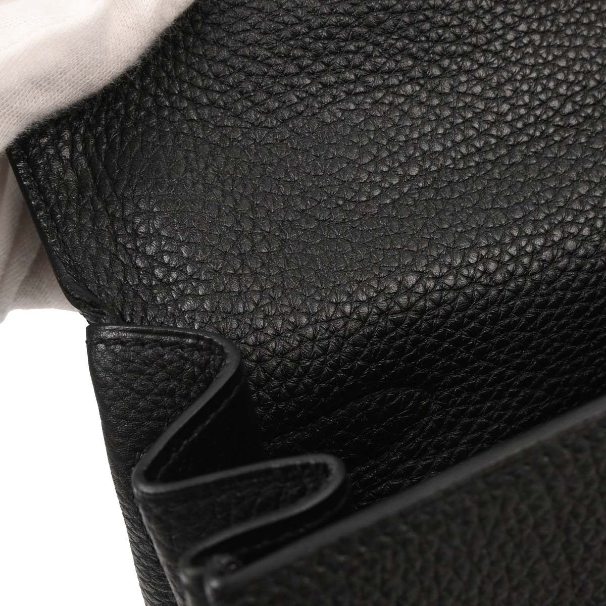 Hermes Black Togo Kelly 32 Retourne Handbag