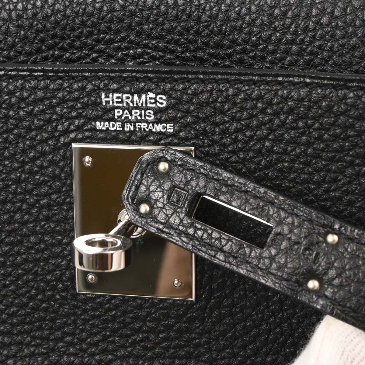 Hermes Black Togo Kelly 32 Retourne Handbag