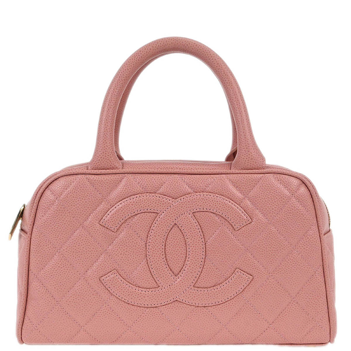 Chanel 2003-2004 Pink Caviar Bowling Bag